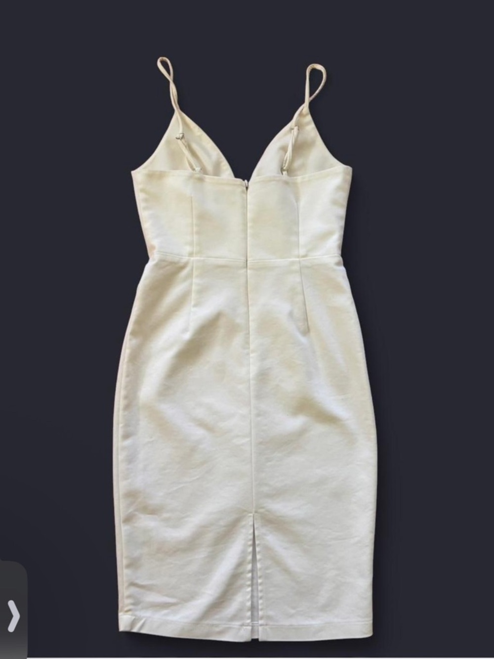 Tiger Mist White Plunge Mini Dress. - Picture 3 of 6